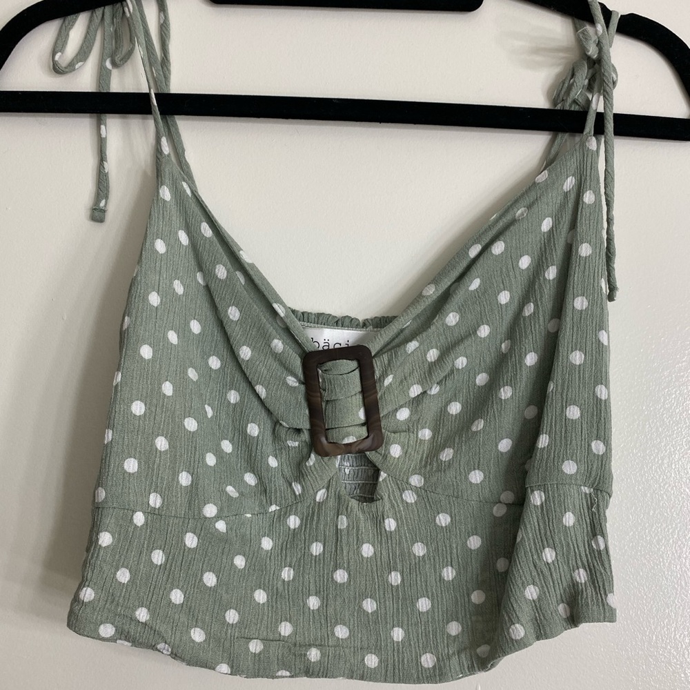 Polka dot crop top